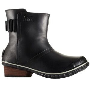 Sorel Slimboot Black Leather Waterproof Boots Womens 7.5‎ UK 5.5 EU 38.5